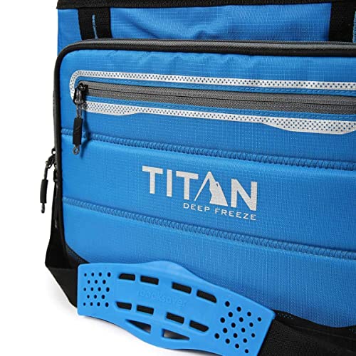 Titan 1330878 Portable Fridge Capacity 40 Cans + Ice, 5 Layers Of Insulation, Up To 2 Days Of Ice Preservation Blue