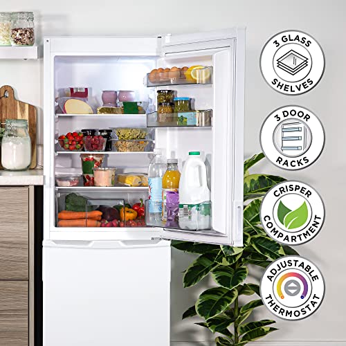 Russell Hobbs Low Frost White 60/40 Fridge Freezer, 173 Total Capacity, Freestanding 50cm Wide 145cm High, Fast Freeze, Adjustable Thermostat, RH50FF145, 2 Year Guarantee