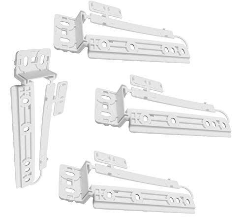 Utiz Door Slider Kit 4 Pack Fridge Freezer Door Plastic Mounting Slide Bracket Fixing Kit Replacement for Hotpoint Zanussi Fridge Freezers