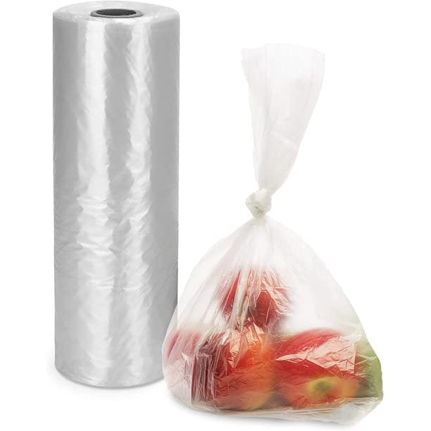 JKG® 200 x Large Food and Sandwich Bags | Fridge Freezer Food Bags Rolls - Kids Sandwich bags | Clear Plastic Food Bags All Types of Food Preservation | KEEP FOOD FRESH (27cm x 22cm)