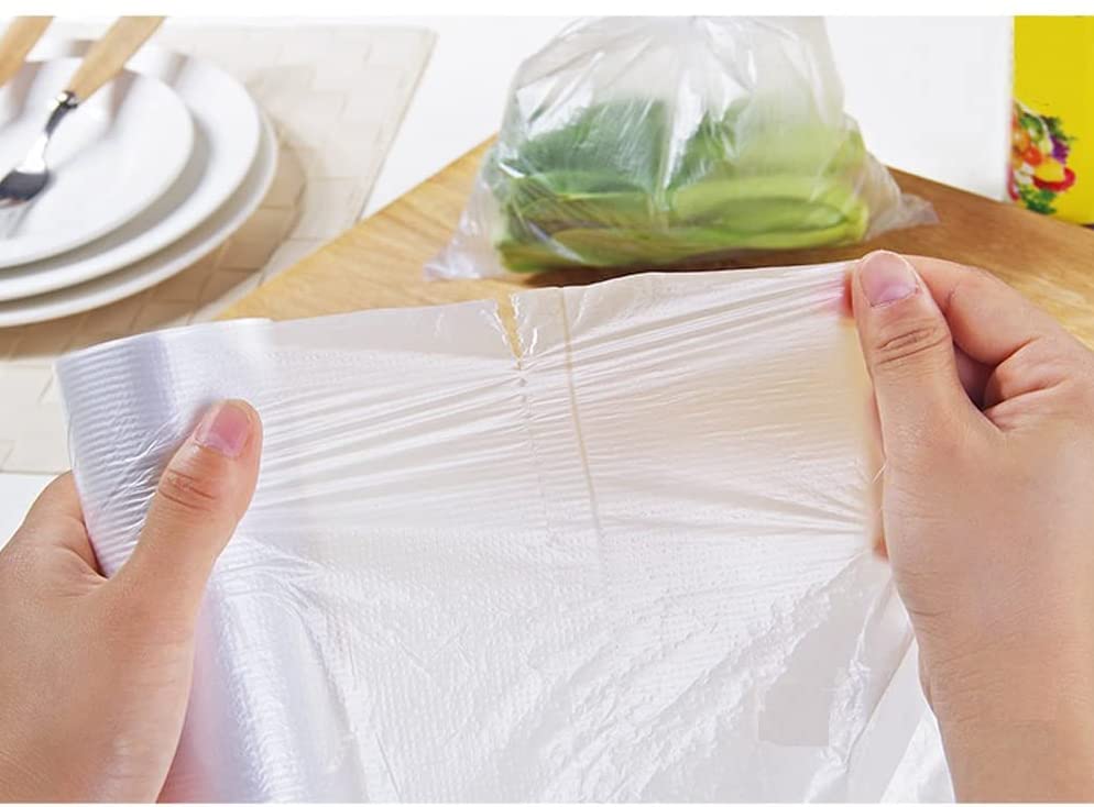 JKG® 200 x Large Food and Sandwich Bags | Fridge Freezer Food Bags Rolls - Kids Sandwich bags | Clear Plastic Food Bags All Types of Food Preservation | KEEP FOOD FRESH (27cm x 22cm)