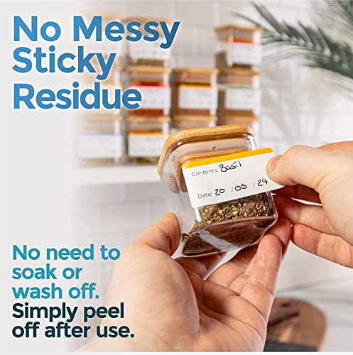 100 Freezer Labels Easy Peel Off, Spice Jar Labels, Freezer Labels, Kitchen Storage Labels, Day Food Labels, Kitchen Canister Labels, Printed Food Labels for Day Food, Containers, Storage Boxes