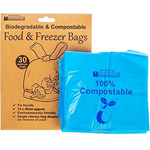 Toastabags | Biodegradable & Compostable Food & Freezer Bags | 30 Medium Bags