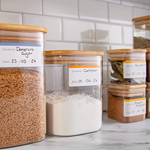 100 Freezer Labels Easy Peel Off, Spice Jar Labels, Freezer Labels, Kitchen Storage Labels, Day Food Labels, Kitchen Canister Labels, Printed Food Labels for Day Food, Containers, Storage Boxes