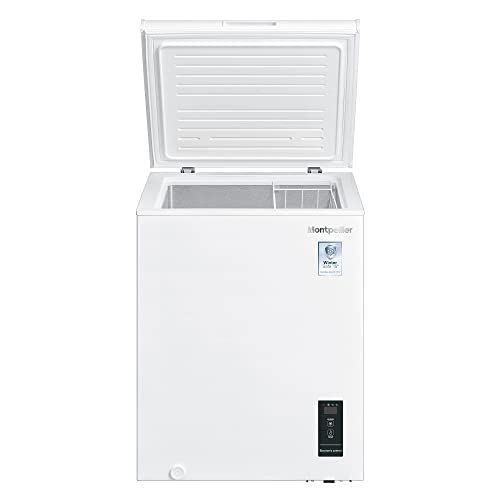 Montpellier MCF100WLED | 99 Litre Freestanding Chest Freezer - White | 2 Year Warranty - Suitable for Outbuildings and Garages