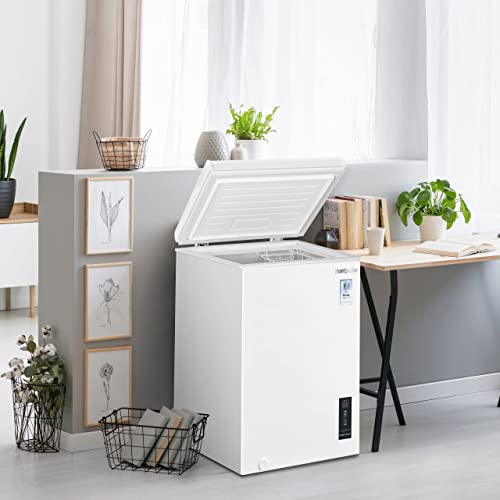 Montpellier MCF100WLED | 99 Litre Freestanding Chest Freezer - White | 2 Year Warranty - Suitable for Outbuildings and Garages