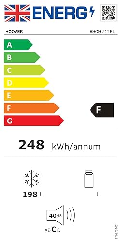 Hoover HHCH202EL Freestanding Medium Chest Freezer, 197L Total Capacity, Static, White