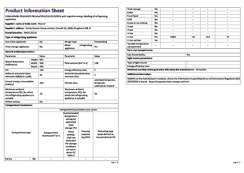 Hoover HHCH202EL Freestanding Medium Chest Freezer, 197L Total Capacity, Static, White