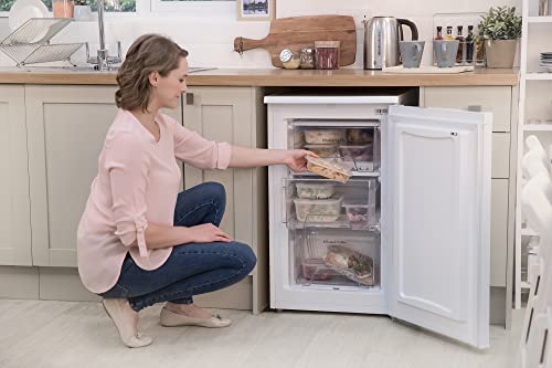Russell Hobbs RHUCFZ3W Freestanding Undercounter Freezer, 70 liters, White, Noise level: decibels 39