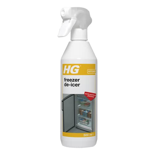 HG Fridge Freezer De-Icer Spray, Freezer Defrosting Spray & Cleaner to Remove Ice Fast, Easy to Use De-Icing Deep Freeze & Refrigerator Spray by Professional HG Cleaning Products – 500ml (539050106 )