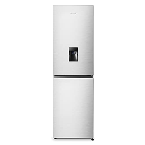 Hisense RB327N4WC1 55cm Freestanding 50/50 Fridge Freezer - 251 litre capacity - Total No Frost - Non-plumbed Water Dispenser - Silver - F Rated