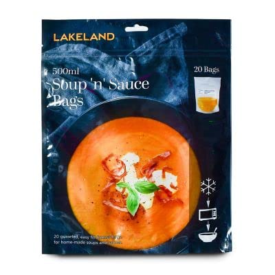 Lakeland Soup 'n' Sauce Sealed Freezer Storage Bags, 500ml - Pack of 20