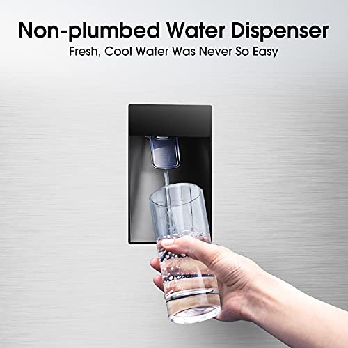 Hisense RB327N4WC1 55cm Freestanding 50/50 Fridge Freezer - 251 litre capacity - Total No Frost - Non-plumbed Water Dispenser - Silver - F Rated