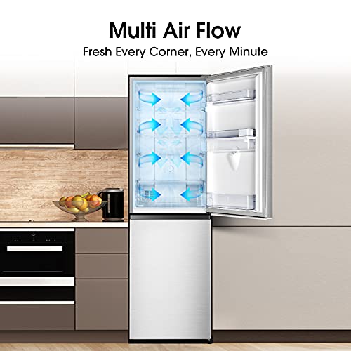 Hisense RB327N4WC1 55cm Freestanding 50/50 Fridge Freezer - 251 litre capacity - Total No Frost - Non-plumbed Water Dispenser - Silver - F Rated