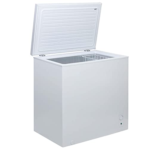 198L White Chest Freezer, Freestanding, W82 x D55 x H85cm - SIA CHF198WH