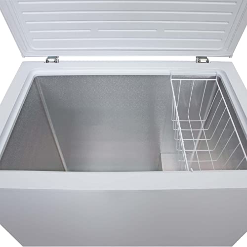 198L White Chest Freezer, Freestanding, W82 x D55 x H85cm - SIA CHF198WH