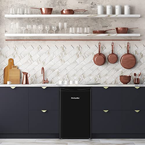 Montpellier MZF48BK | Freestanding Undercounter Freezer in Black - 48cm Wide. 64L Capacity, 2 Year Warranty (Black)