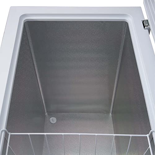 198L White Chest Freezer, Freestanding, W82 x D55 x H85cm - SIA CHF198WH
