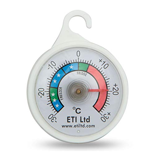 Fridge Or Freezer Thermometer 52 mm Dial, Colour Coded Zones. Ideal For Home, Restaurants, Bars, Cafes