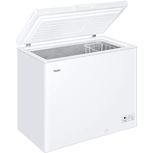 Haier HCE203F Freestanding Chest Freezer, 198L Capacity, A+ (F) Energy Rated With Counter Balance Lid - White