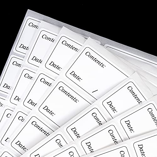 Smukdoo Freezer Labels,100 Pack Removable Frozen Food Storage Labels Stickers,Easy Peel Off Refrigerator Freezer Paper Lables,Size 6 x3cm