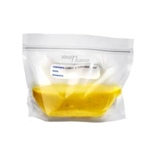 Lakeland Soup 'n' Sauce Sealed Freezer Clear Storage Bags, 1 Litre - Pack of 20