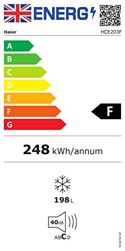 Haier HCE203F Freestanding Chest Freezer, 198L Capacity, A+ (F) Energy Rated With Counter Balance Lid - White