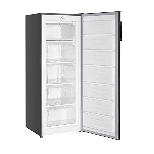 Cookology CTFZ163IX 163L Tall Freestanding Upright Freezer, 143cm High, 55cm Wide in Inox