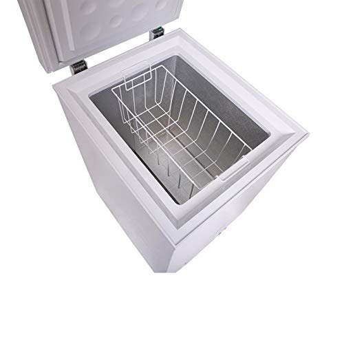 AMZCHF100W 48cm Freestanding Slimline Compact White Chest Freezer