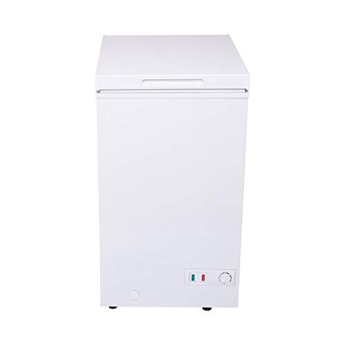 AMZCHF100W 48cm Freestanding Slimline Compact White Chest Freezer