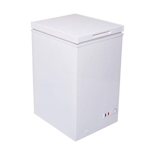 AMZCHF100W 48cm Freestanding Slimline Compact White Chest Freezer