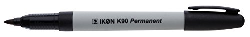smco 3 x FINE Permanent Black Marker Waterproof for Garden Tags & Freezer Bags