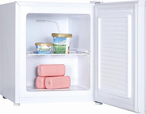 Igenix IG3751 Table Top Mini Freezer with 35 Litre Capacity, 4* Freezer Rating, Ideal for Additional Freezer Space with 1 Wire Shelf, Reversible and Lockable Door, White