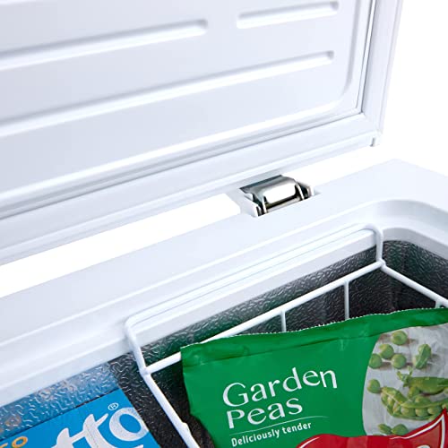 Cookology CCFZ99WH Freestanding 99 Litre, Chest Freezer Suitable for Outbuildings, Garages and Sheds, Features a Refrigeration Mode, Adjustable Temperature Control and 4 Star Freezer Rating - In White