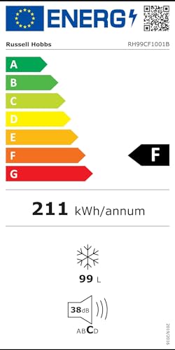 Russell Hobbs RH99CF1001B 99L Freestanding Chest Freezer, Black - 5 Year Guarantee