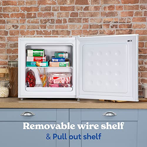 Russell Hobbs Mini Freezer 31 Litre Capacity White Freestanding Table Top Small Freezer with Adjustable Shelf & Reversible Door RHTTFZ1, 1 Year Guarantee