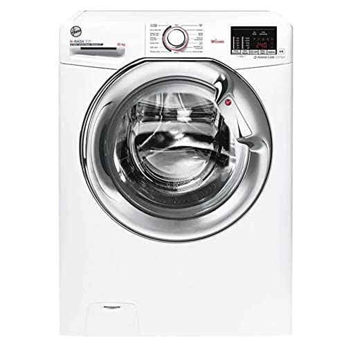 10KG 1400RPM Washing Machine- White with Chrome Door