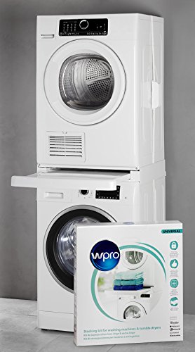 Wpro SKS101 Washing Machine Dryer Accessories/Frame with Shelf/for Connecting Installation Frame Washing Machine and Tumble Dryer (Universal for all brands. 60 x 60 cm With Shelf