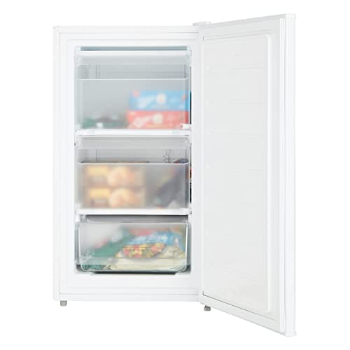Cookology UCFZ60 48cm 60 Litre Capacity Freestanding Undercounter Freezer, Featuring a Practical Reversible Door, with 3 Large Freezer Drawers and a 4 Star Freezer Rating - In White