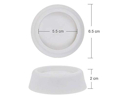 LAZER ELECTRICS Universal Washing Machine anti vibration Feet Pack Of 4 - White (64mm x 57mm x 45mm)