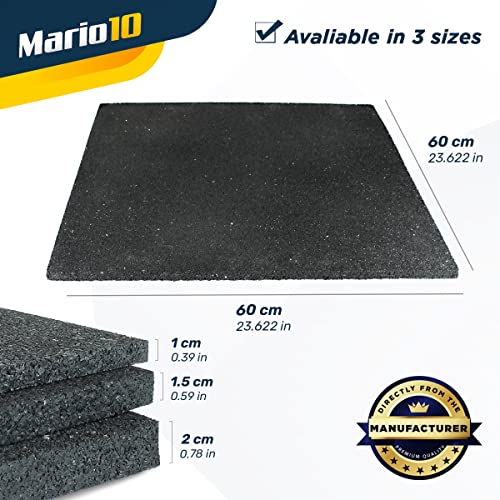 Mario10 Washing Machine Anti Vibration Mat for Under Appliance Non Slip Rubber Mat Easy Cut to Size Non Slip Rubber Matting - 60 x 60 x 2cm