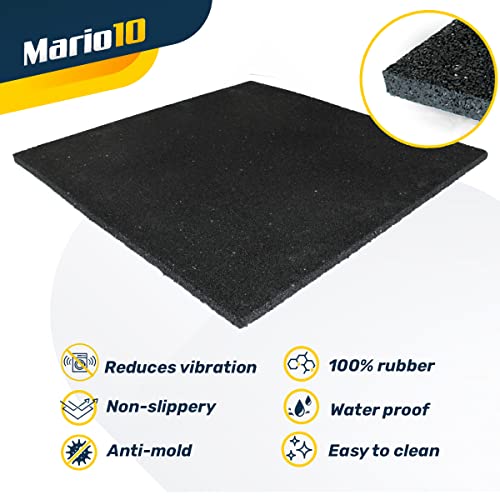 Mario10 Washing Machine Anti Vibration Mat for Under Appliance Non Slip Rubber Mat Easy Cut to Size Non Slip Rubber Matting - 60 x 60 x 2cm