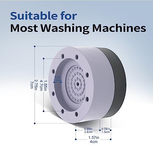 4PCS Washing Machine Feet Pads, Anti Vibration Mat,Rubber Feet Pad, Anti-slip Pad, Shock Absorber, Non-slip Fixed Anti-deviation, Used for Dryer, Washing Machine, Dishwasher (Gray)