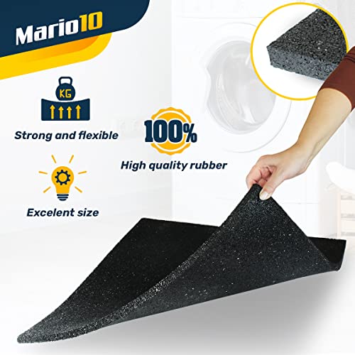Mario10 Washing Machine Anti Vibration Mat for Under Appliance Non Slip Rubber Mat Easy Cut to Size Non Slip Rubber Matting - 60 x 60 x 2cm