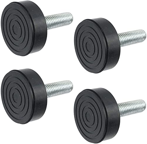 SPARES2GO Universal Washing Machine Adjustable Screw in Foot (Pack of 4, 10mm Thread)