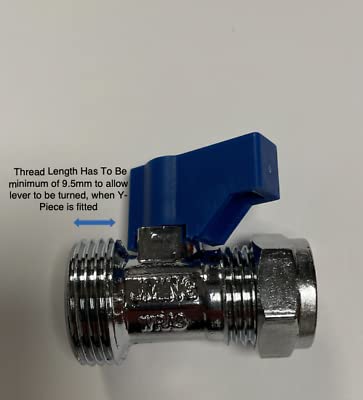 Solid Brass Nickel Plated Washing Machine Y Piece Connector, Highly Recommended Over Plastic/PVC YPiece