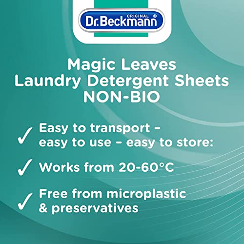 Dr. Beckmann MAGIC LEAVES Laundry Detergent Sheets NON-BIO | 25 Sheets
