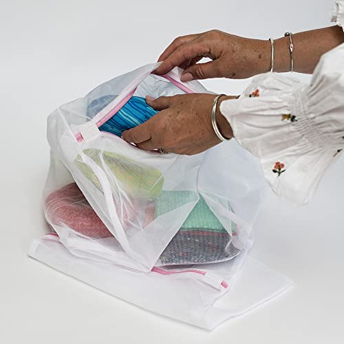 Korbond Washing Machine Bag, White, Twin Pack