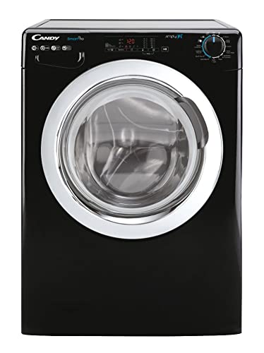 Candy Smart Pro CSO14103TWCBE Freestanding Washing Machine, WiFi Connected, 10 kg Load, 1400 rpm, Black