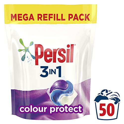 Persil 3 in 1 Colour Protect keeps colours vibrant Laundry Washing Capsules mega refill pack 50 Wash 1.350 kg